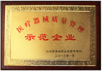 山东草莓视频APP下载18医疗器械质量管理示范企业荣誉证书